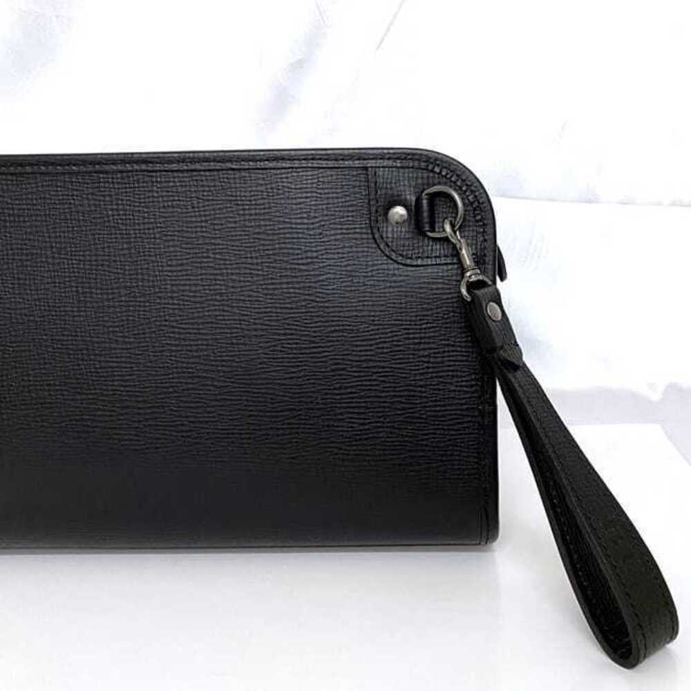 Burberry Shoulder Bag Black Nova Check KM Clutch Leather Strap Zipper - Picture 5 of 10